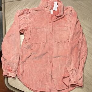 American Eagle Outfitters Kids Coral Button Down Shirt